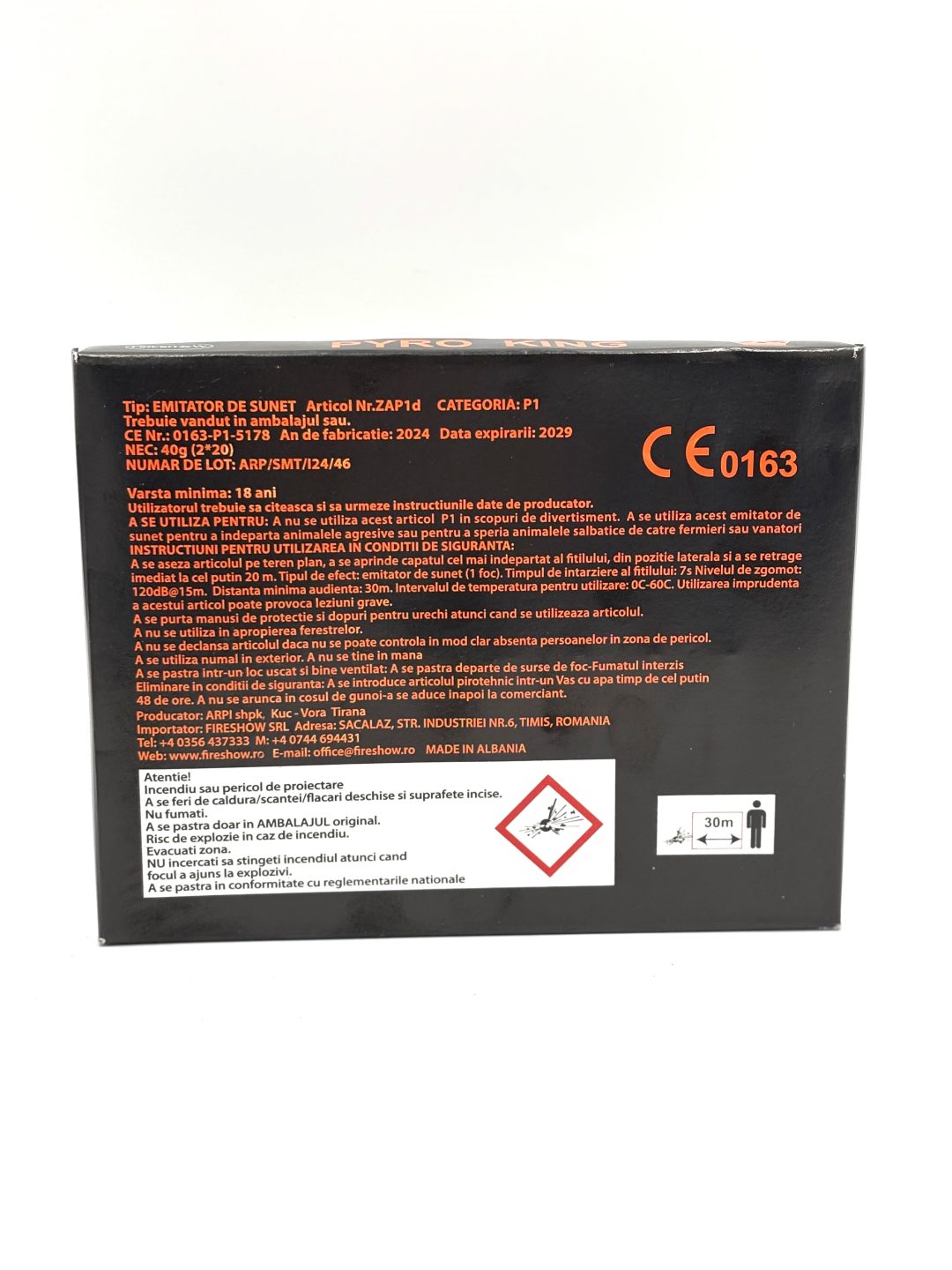 Emitator de sunet | PYRO KING (WOLF 2) 2g - imagine 2