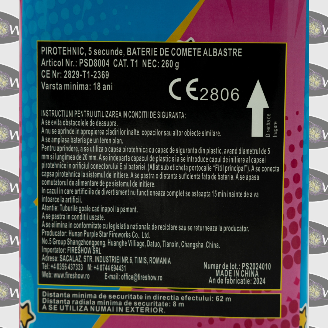 Combinații de comete de zi ALBASTRU pentru Gender Reveal | 25 focuri - imagine 5