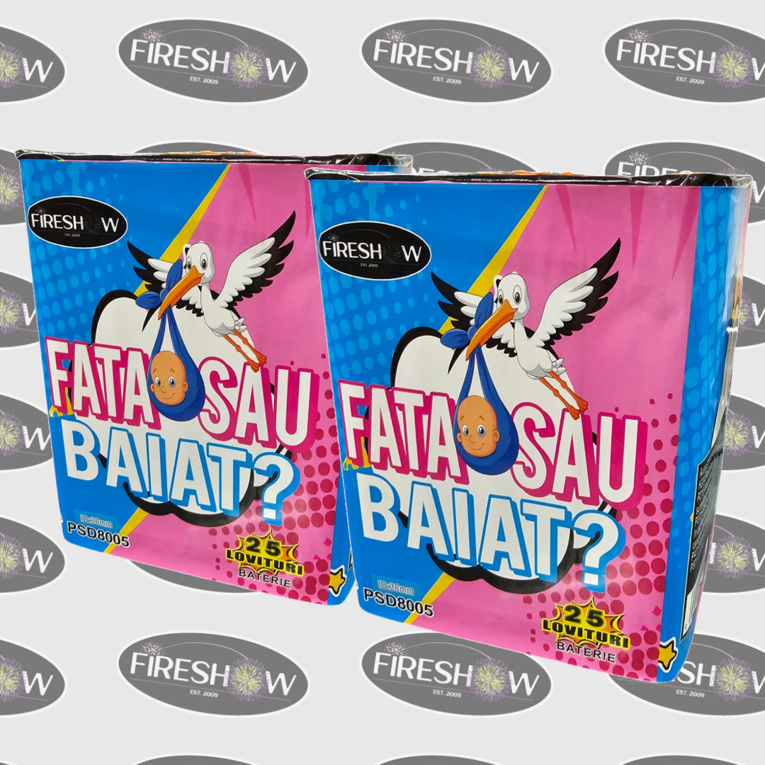 Combinații de comete de zi ROZ pentru Gender Reveal | 25 focuri - imagine 2